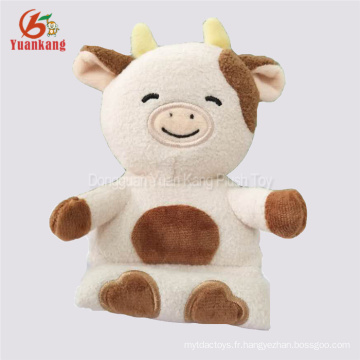 porte-téléphone portable vache en peluche jouets en peluche jouets en peluche